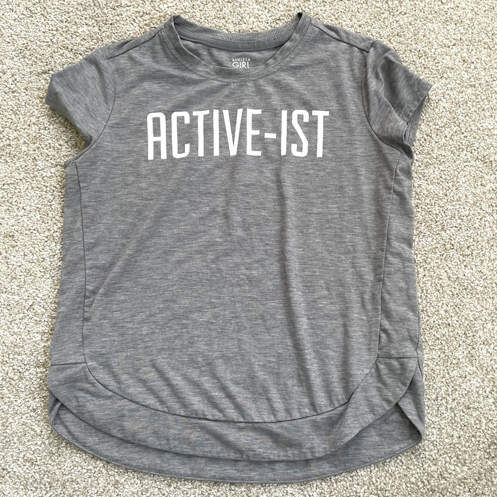 ATHLETA GIRL ACTIVE-IST TEE SIZE 7 - NWOT